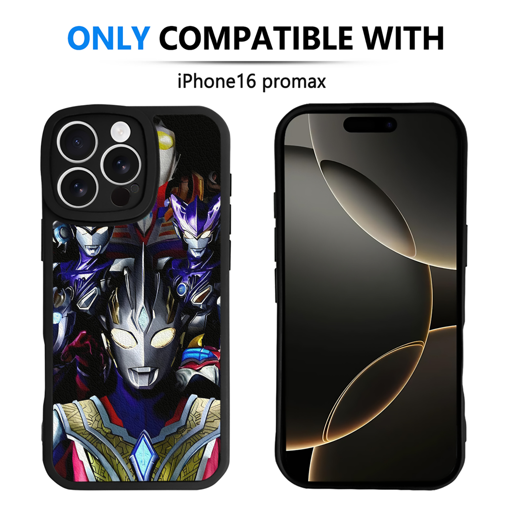 （画像用） ウルトラマン Ultraman 【iPhone 16シリーズ対応】シリコンスマホケース（レザー調） 材質：シリコン